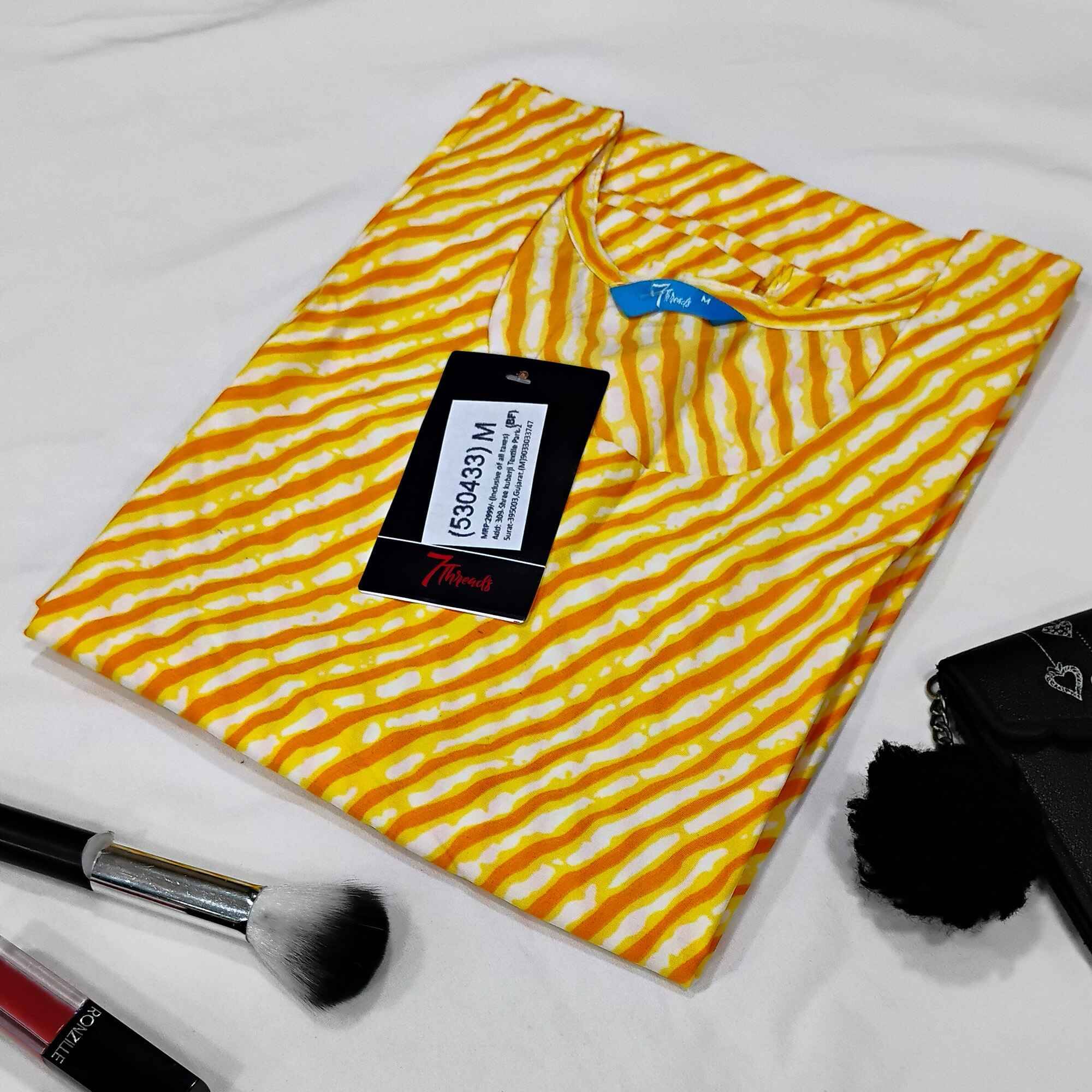 Ethnicbasket Pack of 1 Crepe Printed Straight Women's Kurti - ( Yellow )     			Ethnicbasket Pack of 1 Crepe Printed Straight Women's Kurti - ( Yellow )