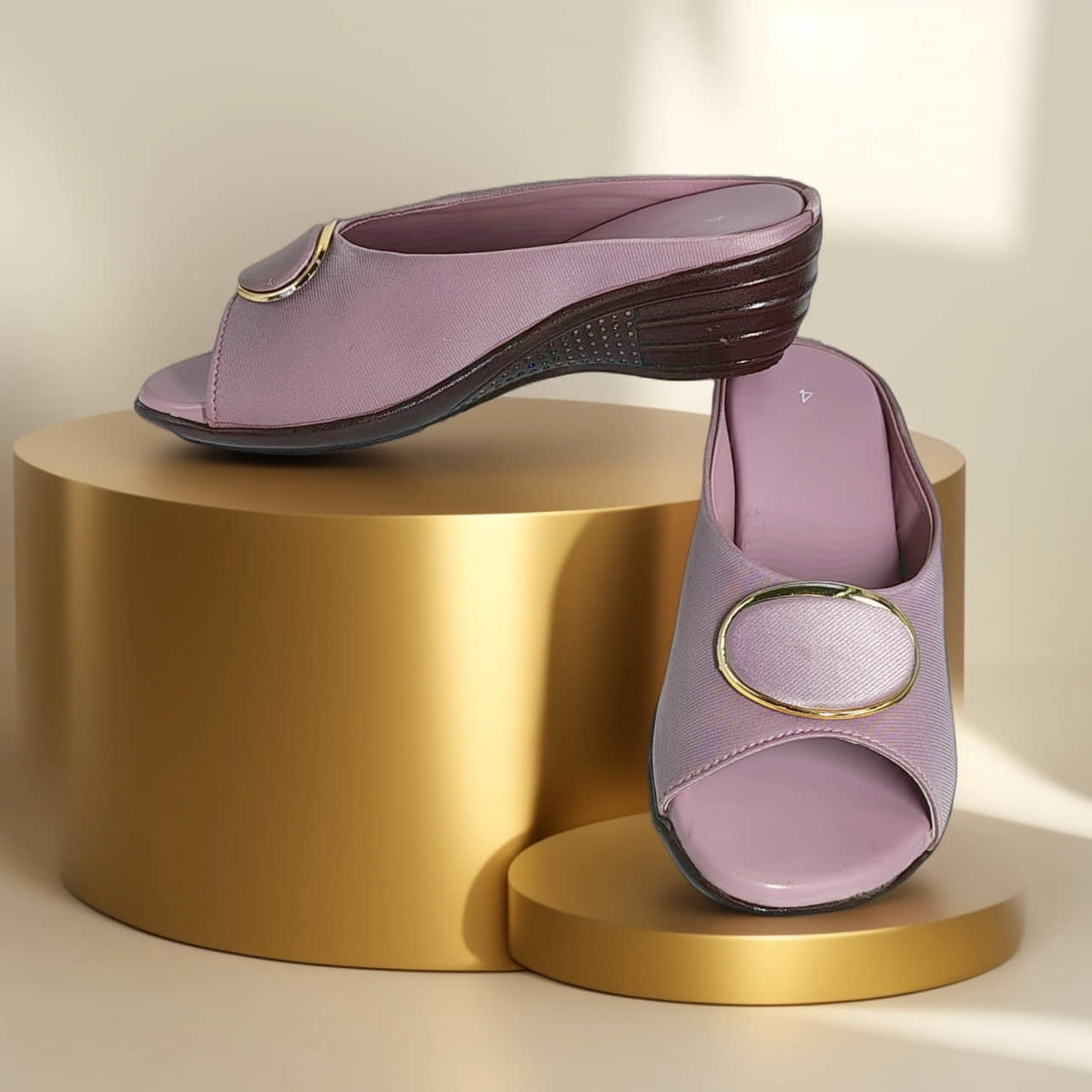 FLOWERS LIFE Purple Women's Slip On Heels - Heels | Buy online on ZillyBuy