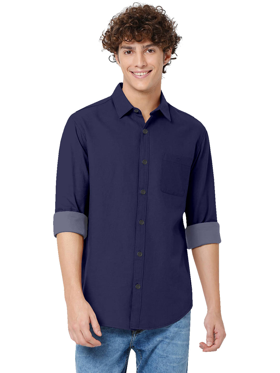 HASINI FASHION Cotton Blend Regular Fit Full Sleeves Men's Formal Shirt - Blue ( Pack of 1 ) HASINI FASHION Cotton Blend Regular Fit Full Sleeves Men's Formal Shirt - Blue ( Pack of 1 )
