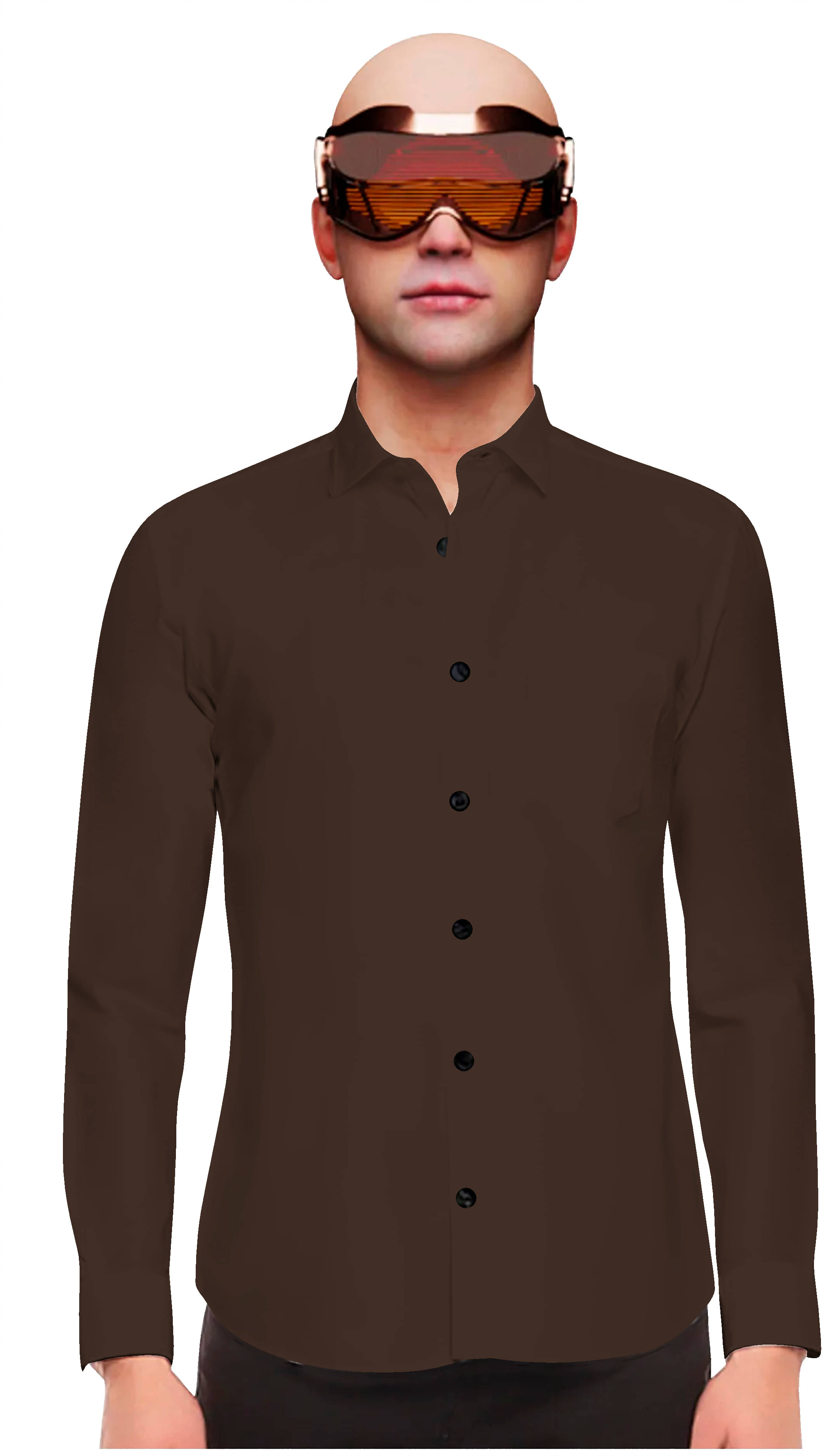     			HASINI FASHION Cotton Blend Regular Fit Full Sleeves Men's Formal Shirt - Brown ( Pack of 1 )