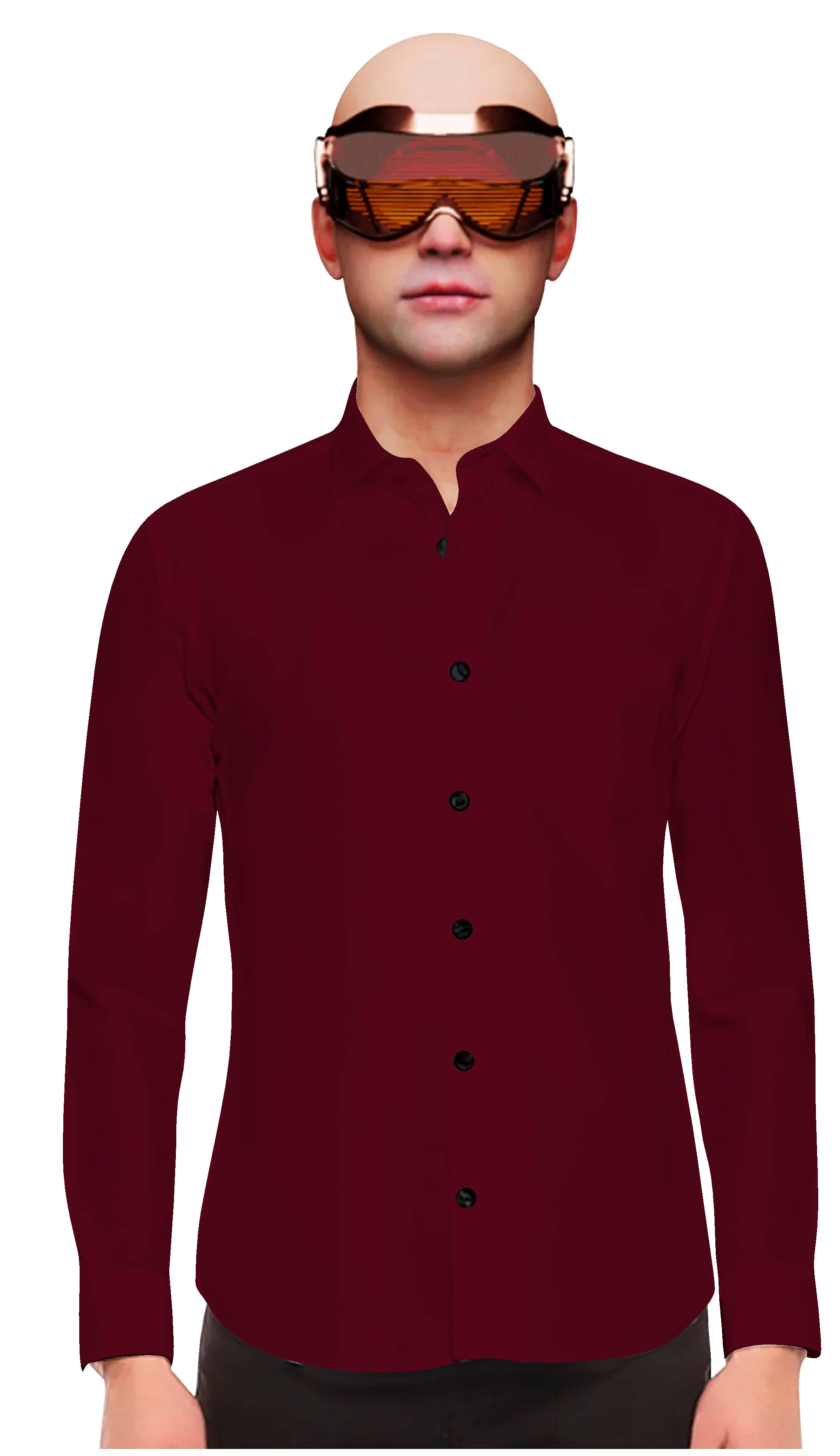 HASINI FASHION Cotton Blend Regular Fit Full Sleeves Men's Formal Shirt - Maroon ( Pack of 1 ) HASINI FASHION Cotton Blend Regular Fit Full Sleeves Men's Formal Shirt - Maroon ( Pack of 1 )