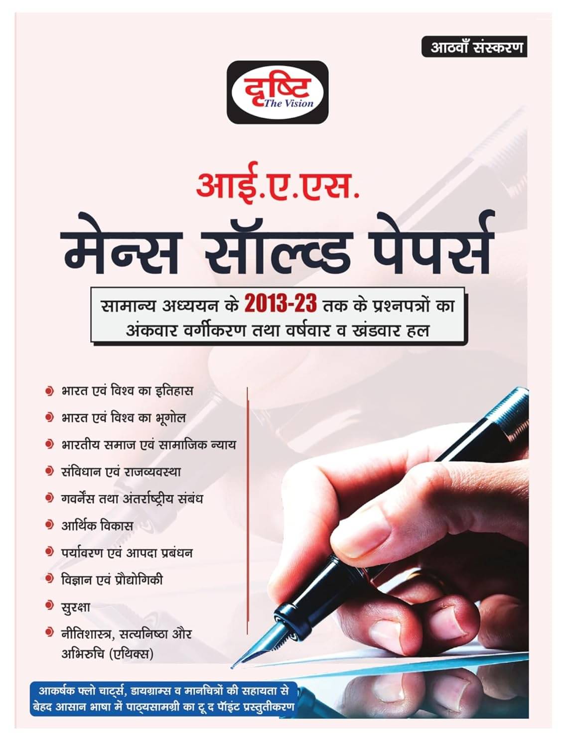     			IAS Mains Solved Paper 8th Edition (2013-2023) in Hindi