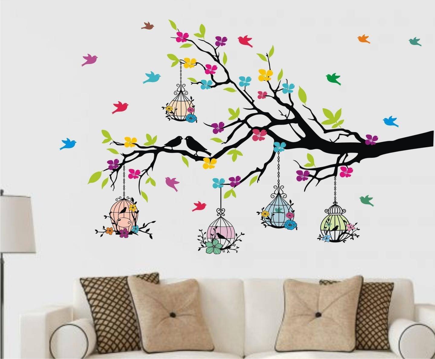     			Inkfence Wall Sticker Birds ( 80 x 127 cms )