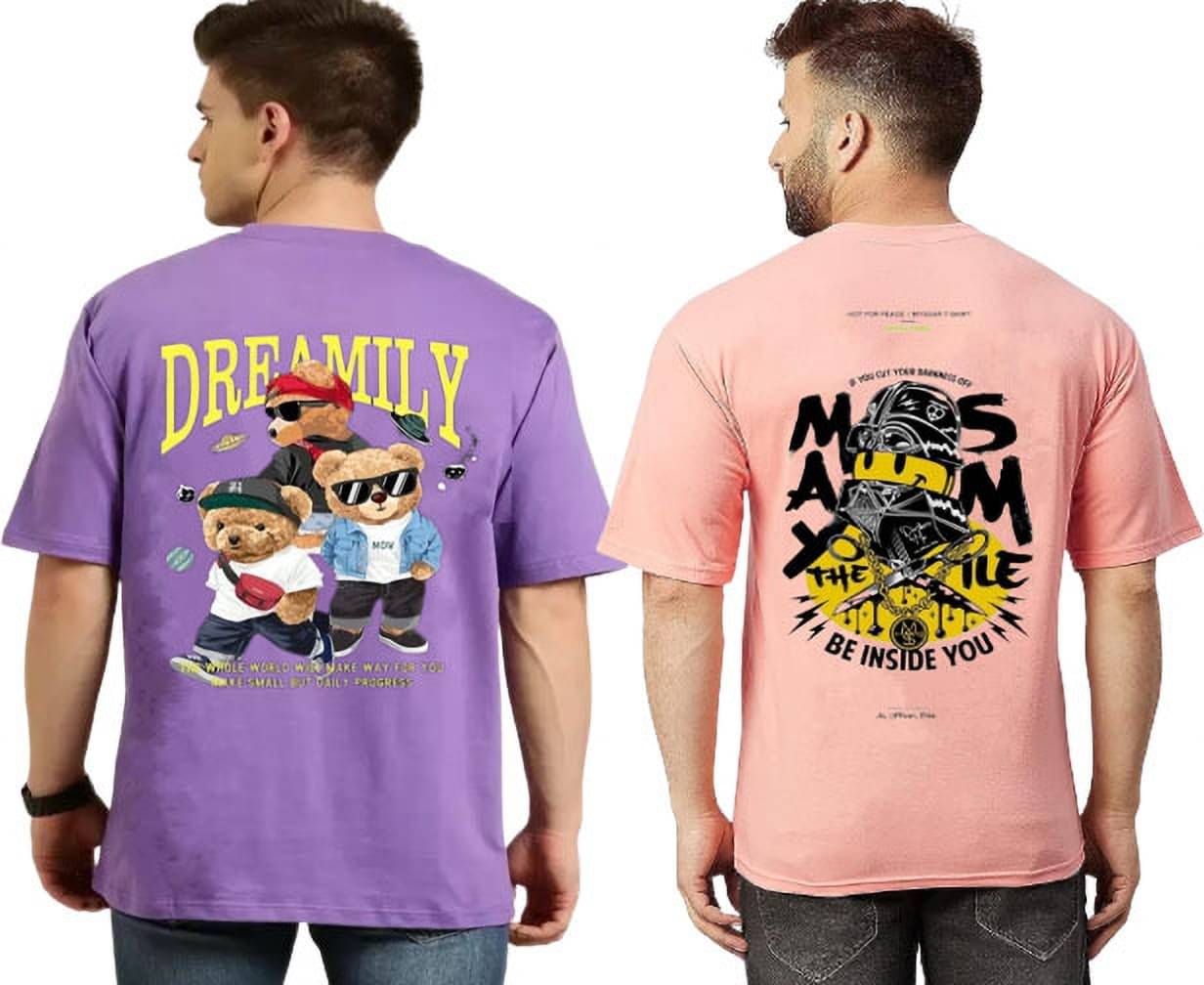 Kintu Parantu Polyester Regular Fit Printed Half Sleeves Men's Round T-Shirt - Multicolor11 ( Pack of 2 ) Kintu Parantu Polyester Regular Fit Printed Half Sleeves Men's Round T-Shirt - Multicolor11 ( Pack of 2 )