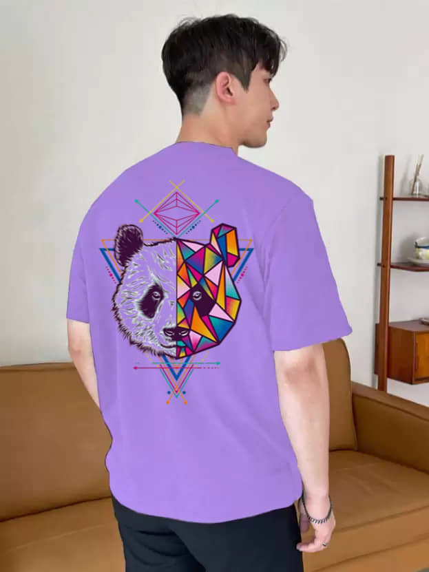 Kintu Parantu Polyester Regular Fit Printed Half Sleeves Men's Round T-Shirt - Lavender ( Pack of 1 )
