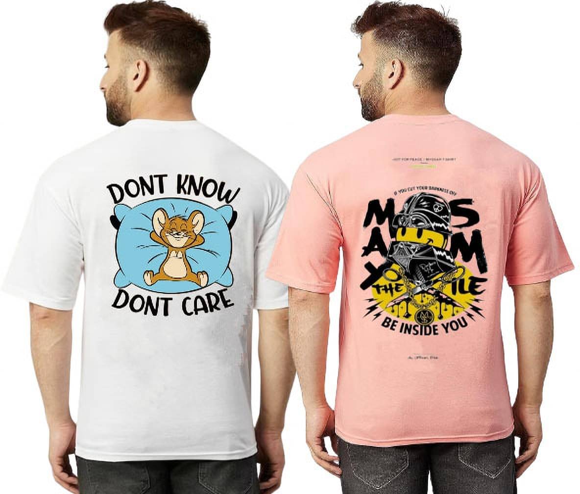 Kintu Parantu Polyester Regular Fit Printed Half Sleeves Men's Round T-Shirt - Multicolor12 ( Pack of 2 ) Kintu Parantu Polyester Regular Fit Printed Half Sleeves Men's Round T-Shirt - Multicolor12 ( Pack of 2 )