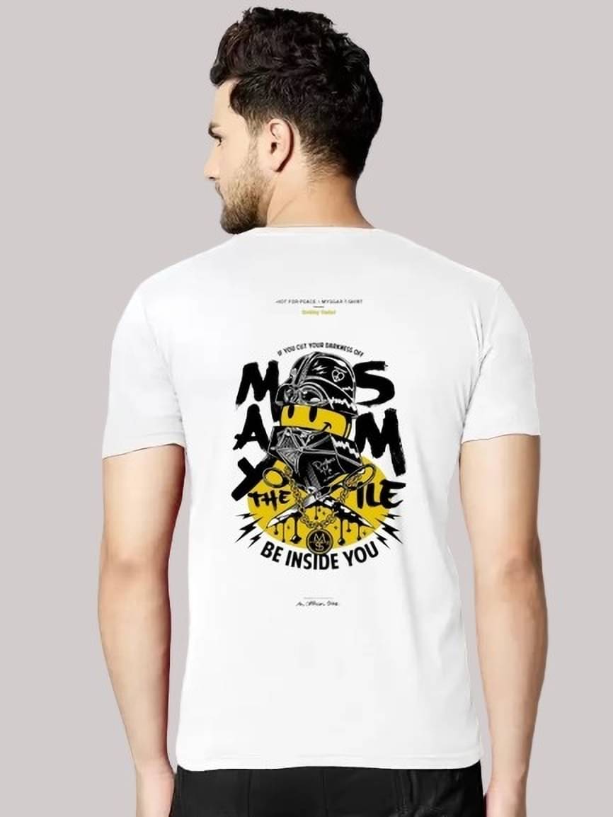 Kintu Parantu Polyester Regular Fit Printed Half Sleeves Men's Round T-Shirt - White ( Pack of 1 ) Kintu Parantu Polyester Regular Fit Printed Half Sleeves Men's Round T-Shirt - White ( Pack of 1 )