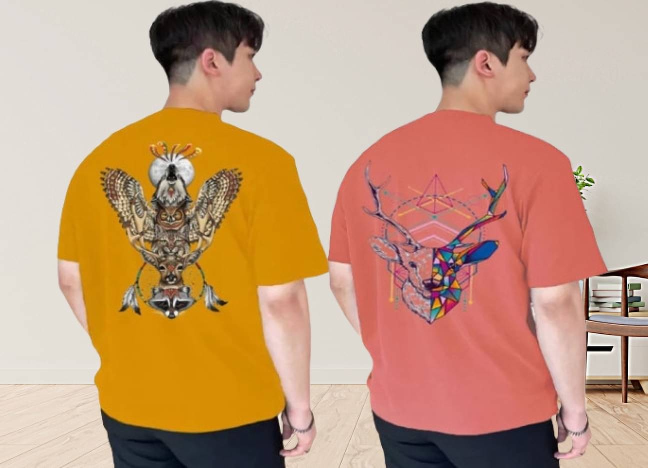    			Kushi flyer Polyester Regular Fit Printed Half Sleeves Men's Round T-Shirt - Multicolor11 ( Pack of 2 )
