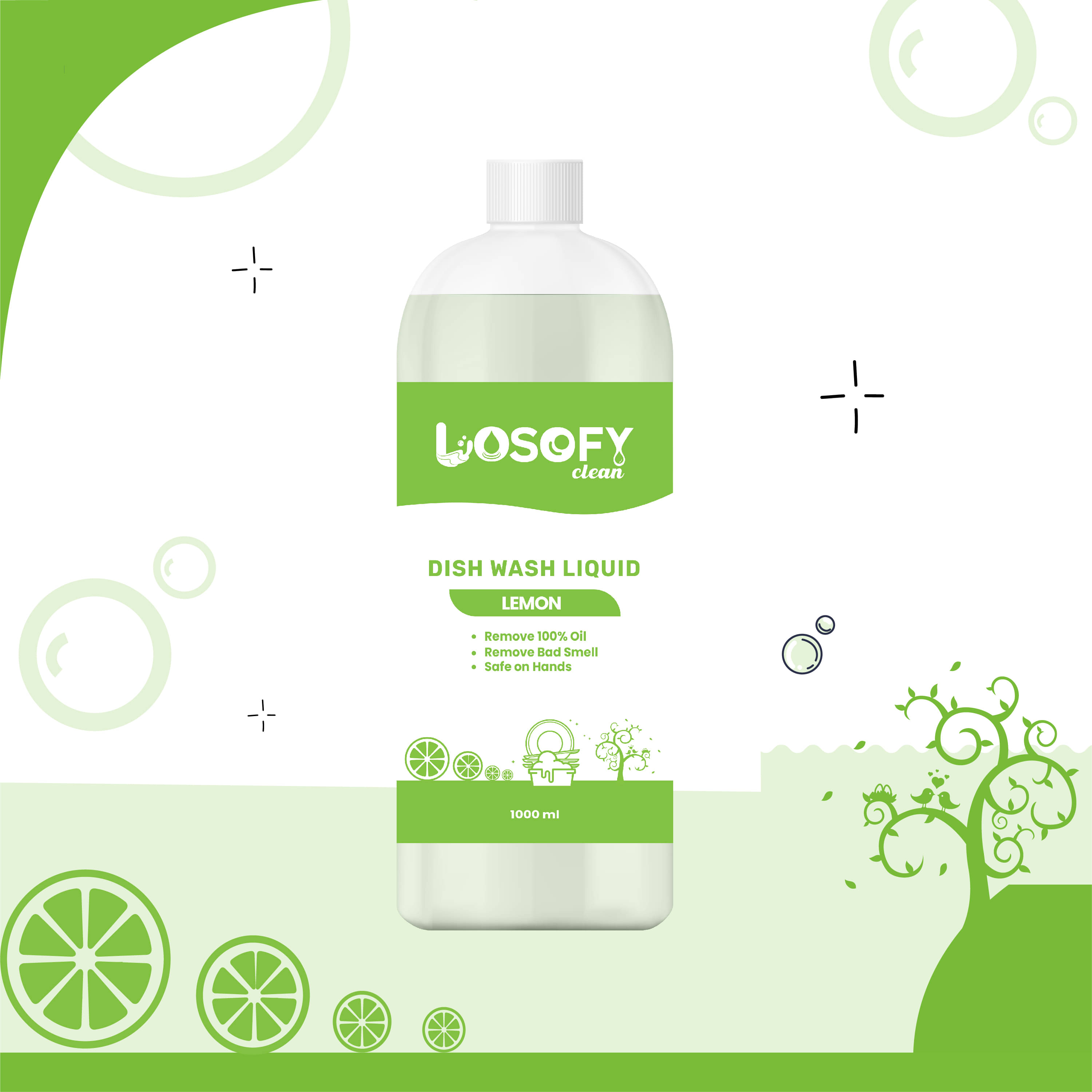 LOSOFY CLEAN Glass Cleaner Liquid Natural 1000 mL LOSOFY CLEAN Glass Cleaner Liquid Natural 1000 mL