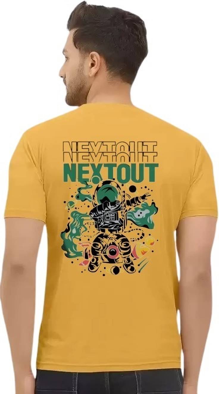     			Lecowar Polyester Regular Fit Printed Half Sleeves Men's Round T-Shirt - Multicolor7 ( Pack of 1 )