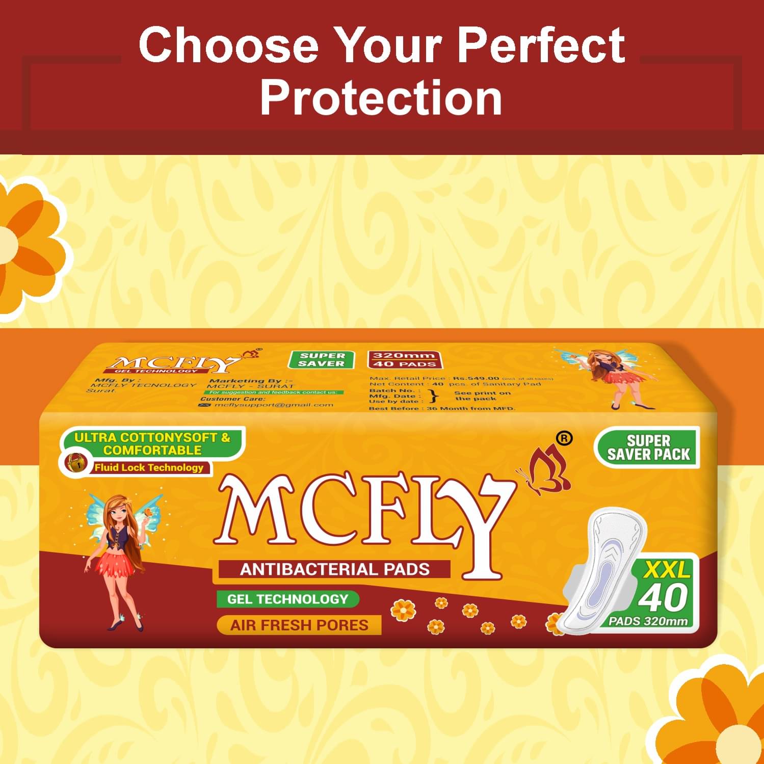     			MCFLY Cottony XXL Maxi Regular Sanitary Pad