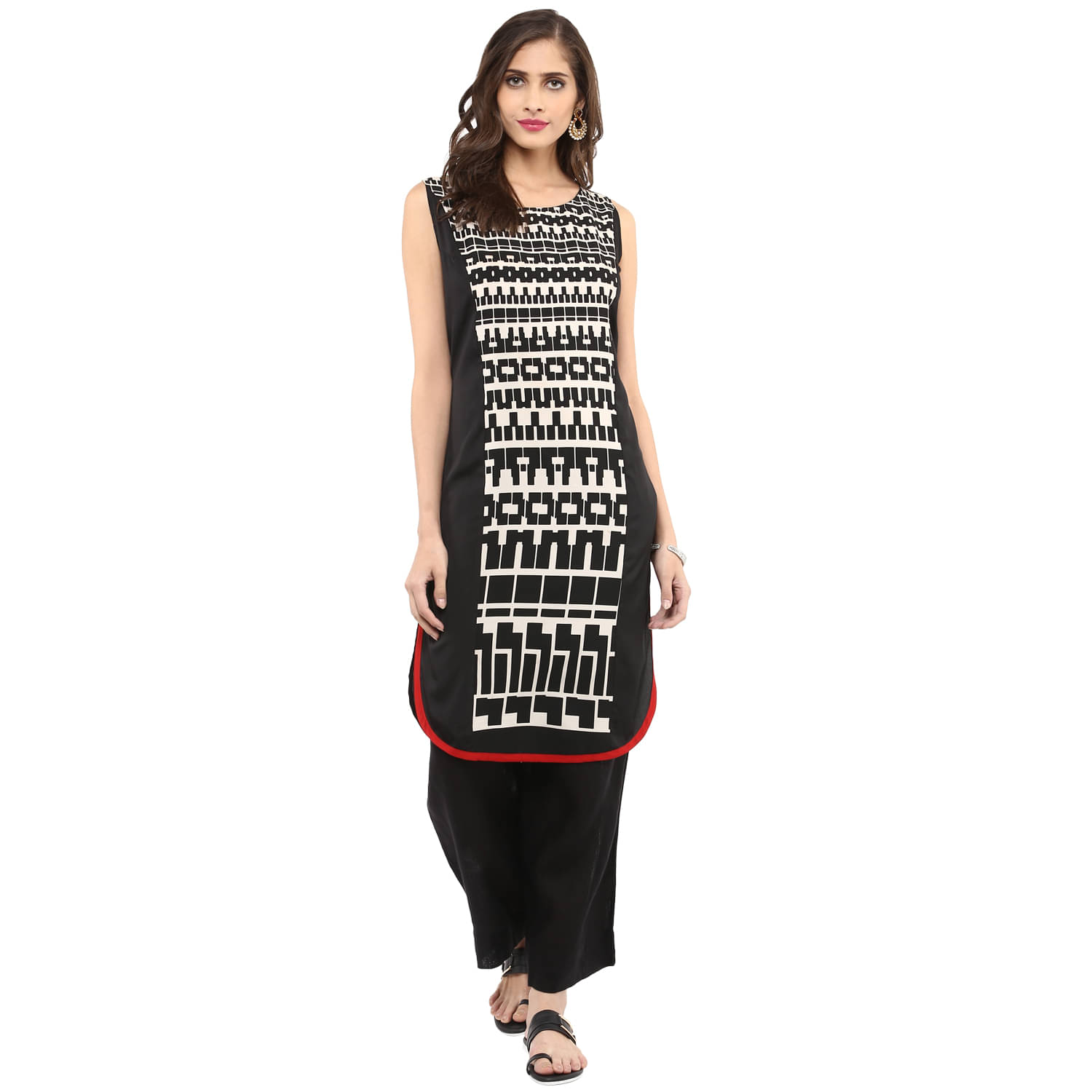 Pannkh Pack of 1 Crepe Printed Asymmetrical Women's Kurti - ( Black ) Pannkh Pack of 1 Crepe Printed Asymmetrical Women's Kurti - ( Black )