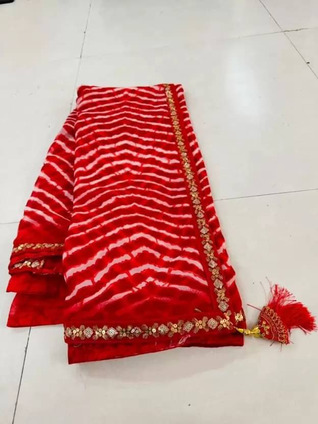 Suntex Georgette Printed Saree With Unstitched Blouse Piece ( Red ) Suntex Georgette Printed Saree With Unstitched Blouse Piece ( Red )