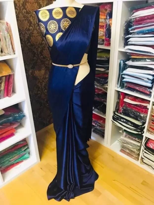 Suntex Silk Woven Saree With Unstitched Blouse Piece ( Navy Blue ) Suntex Silk Woven Saree With Unstitched Blouse Piece ( Navy Blue )