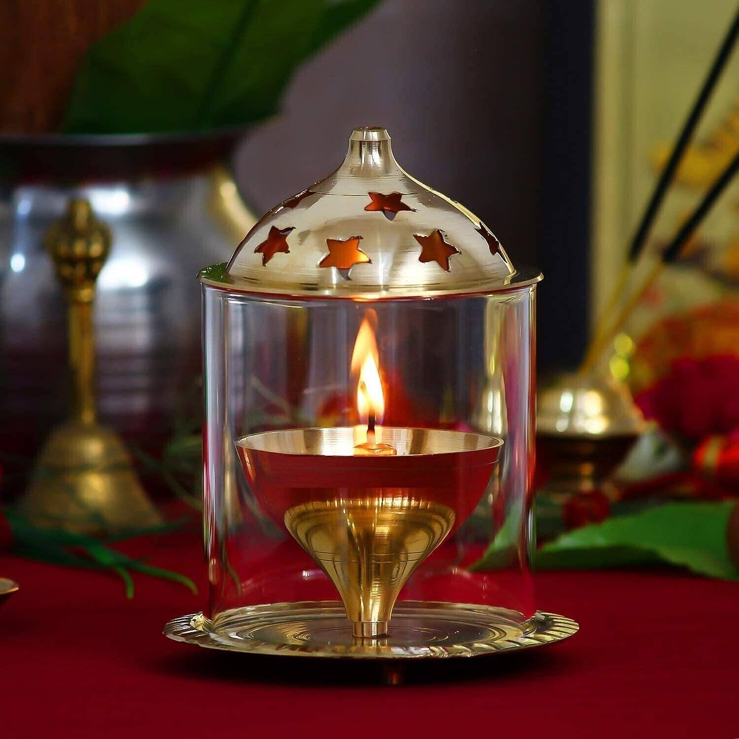     			T-KA108 Brass Akhand Diya ( 5 inches )