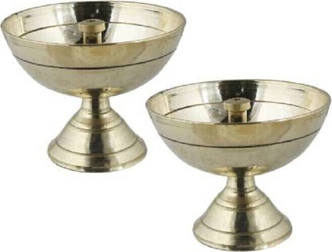     			T-KA108 Brass Akhand Jyot Brass Table Diya ( 2.5 inches )