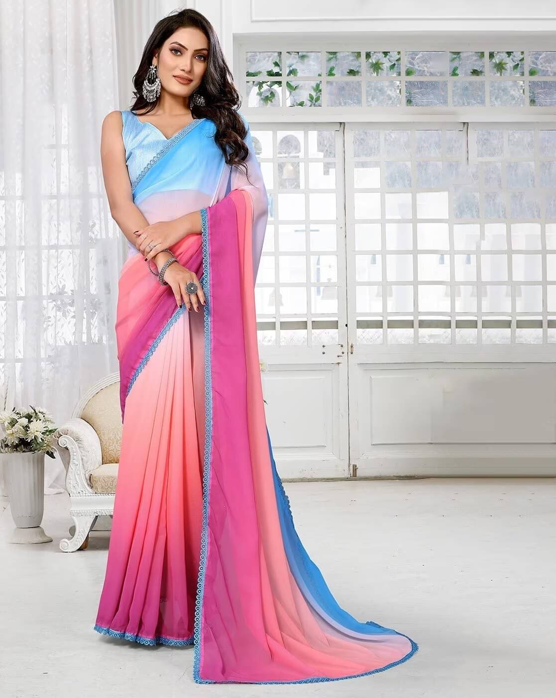     			Vastukala Art Silk Solid Saree With Unstitched Blouse Piece ( Multicolor )