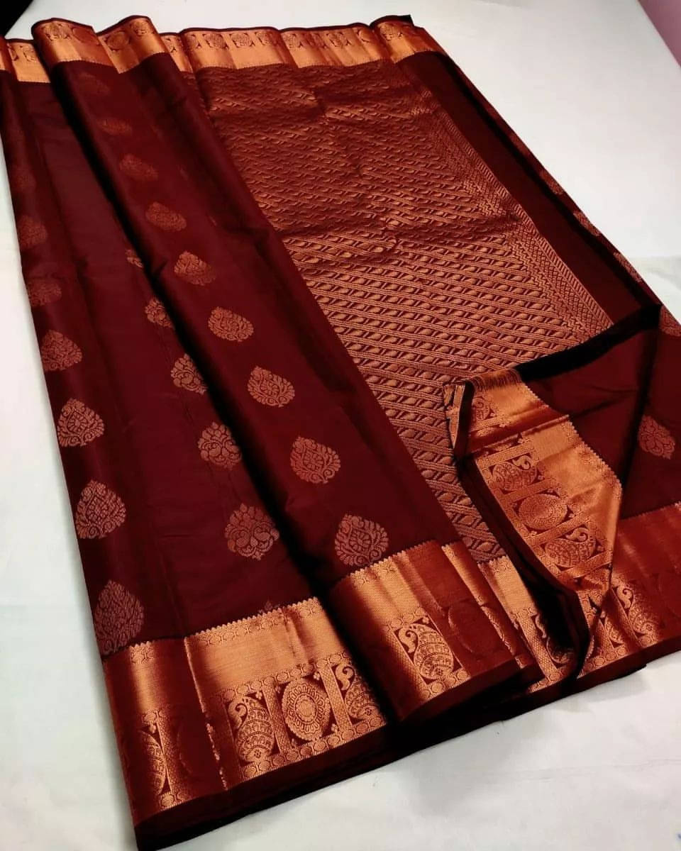 Vastukala Silk Woven Saree With Unstitched Blouse Piece ( Maroon ) Vastukala Silk Woven Saree With Unstitched Blouse Piece ( Maroon )