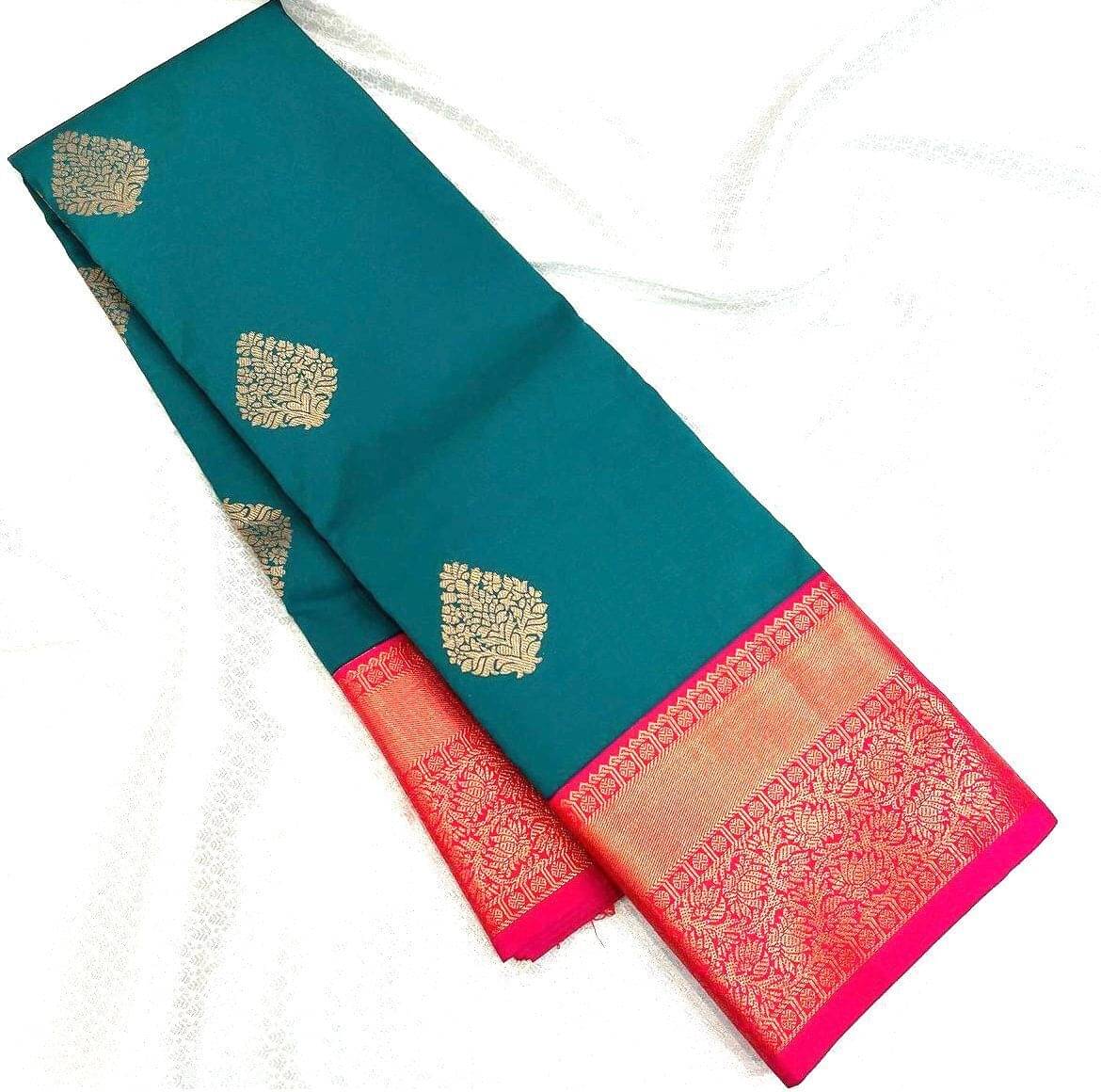     			Vastukala Silk Woven Saree With Unstitched Blouse Piece ( Light Blue )