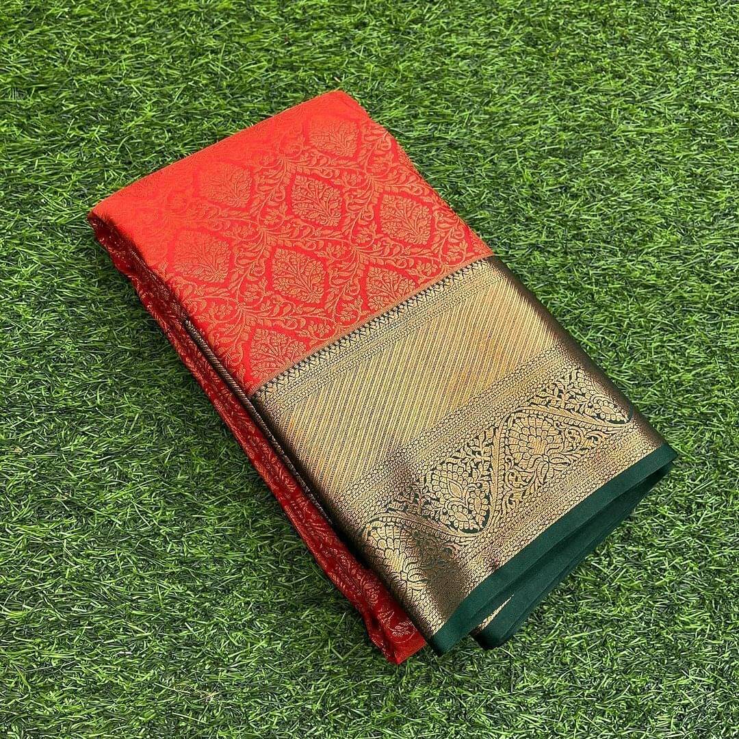 Vastukala Silk Woven Saree With Unstitched Blouse Piece ( Multicolor ) Vastukala Silk Woven Saree With Unstitched Blouse Piece ( Multicolor )