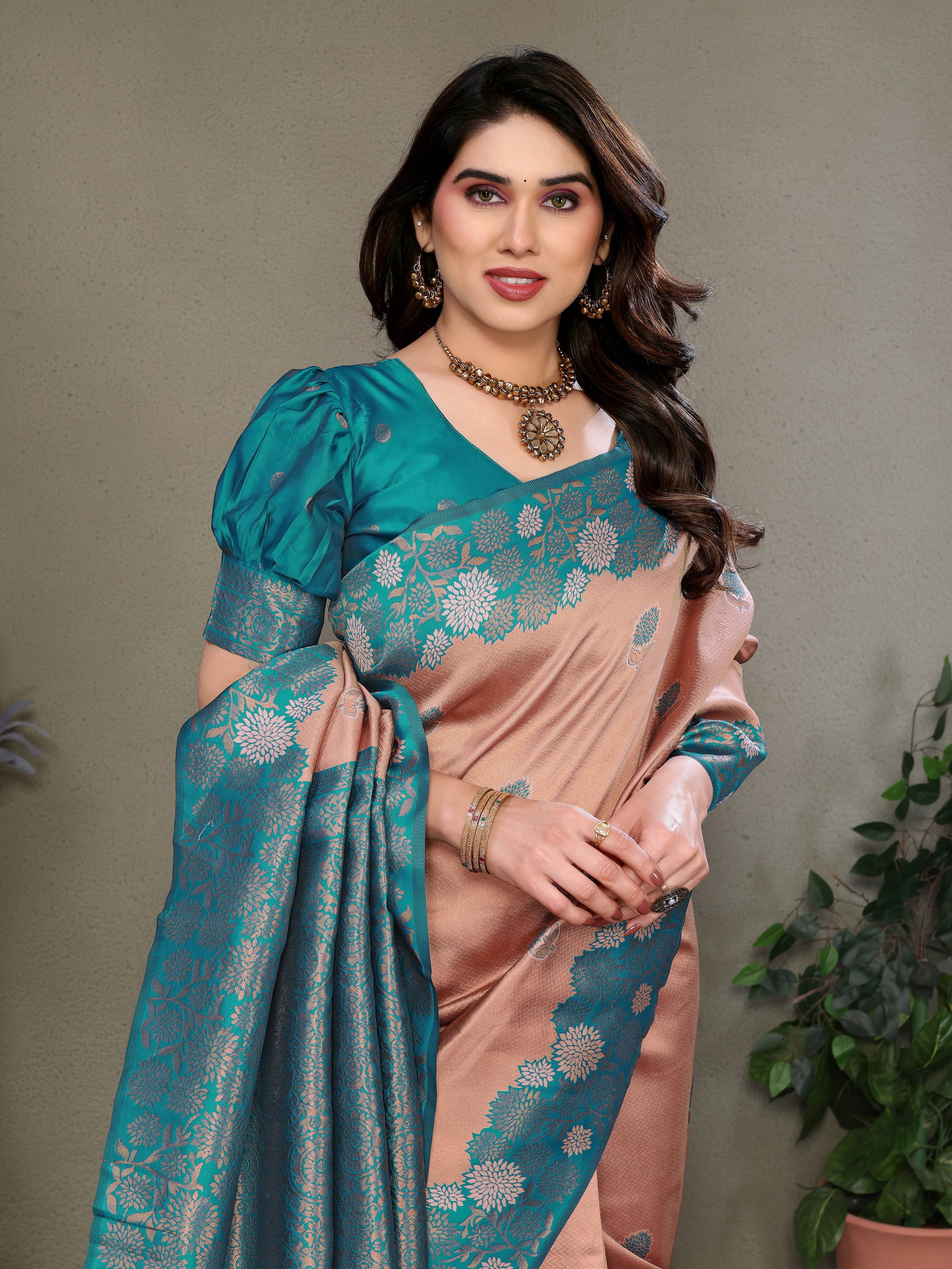     			Vastukala Silk Woven Saree With Unstitched Blouse Piece ( Multicolor )