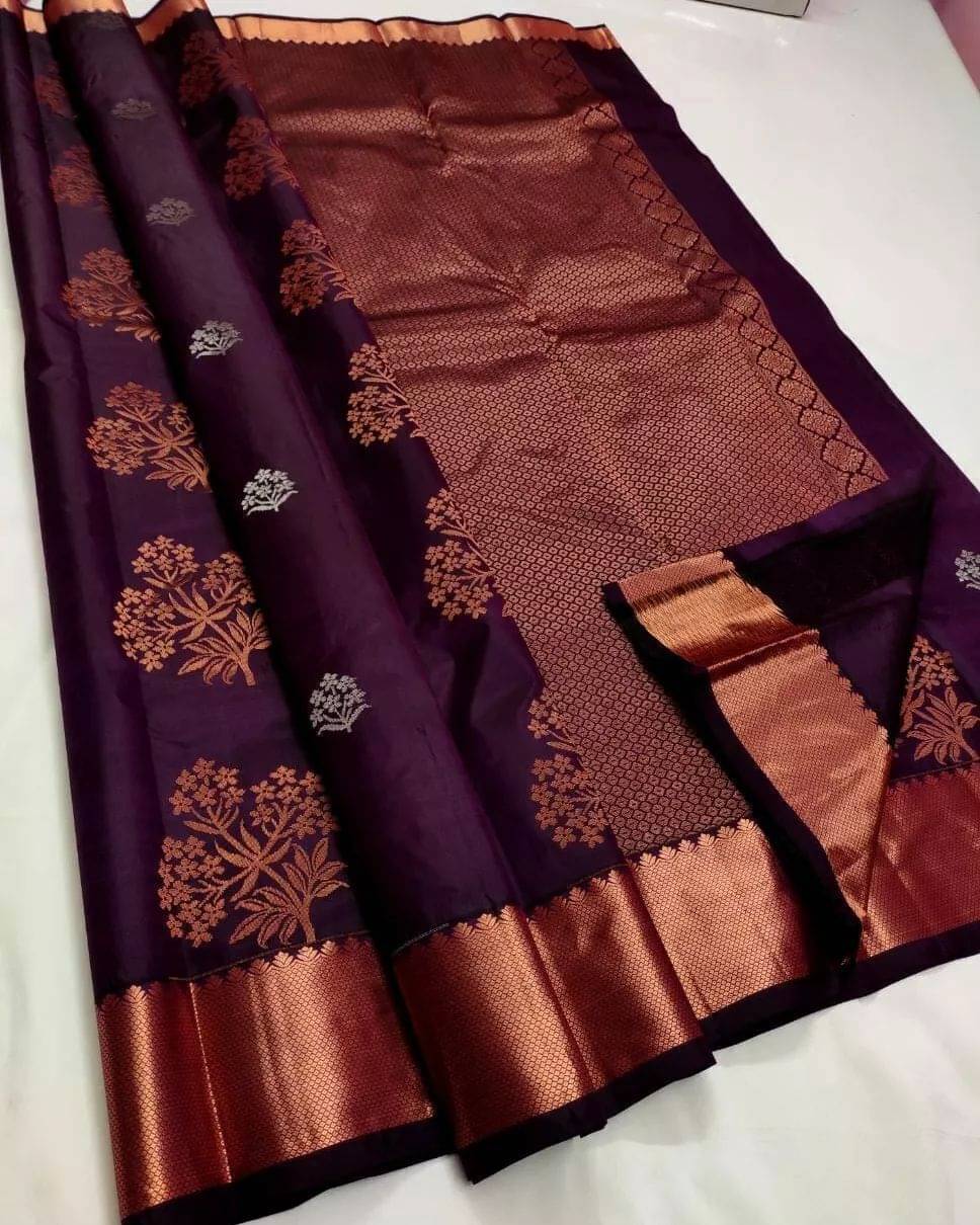     			Vastukala Silk Woven Saree With Unstitched Blouse Piece ( Purple )