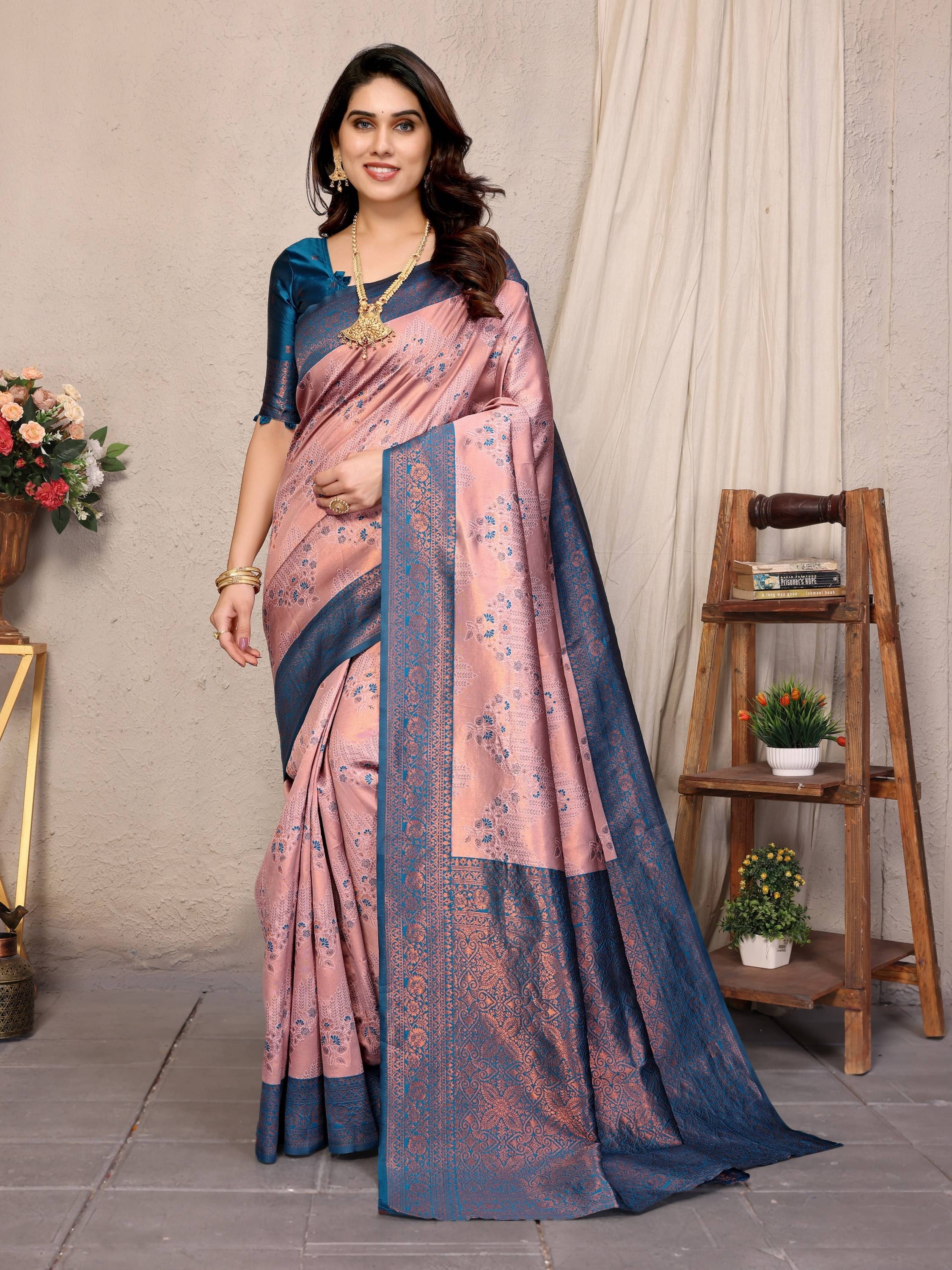     			Vastukala Silk Woven Saree With Unstitched Blouse Piece ( Multicolor )