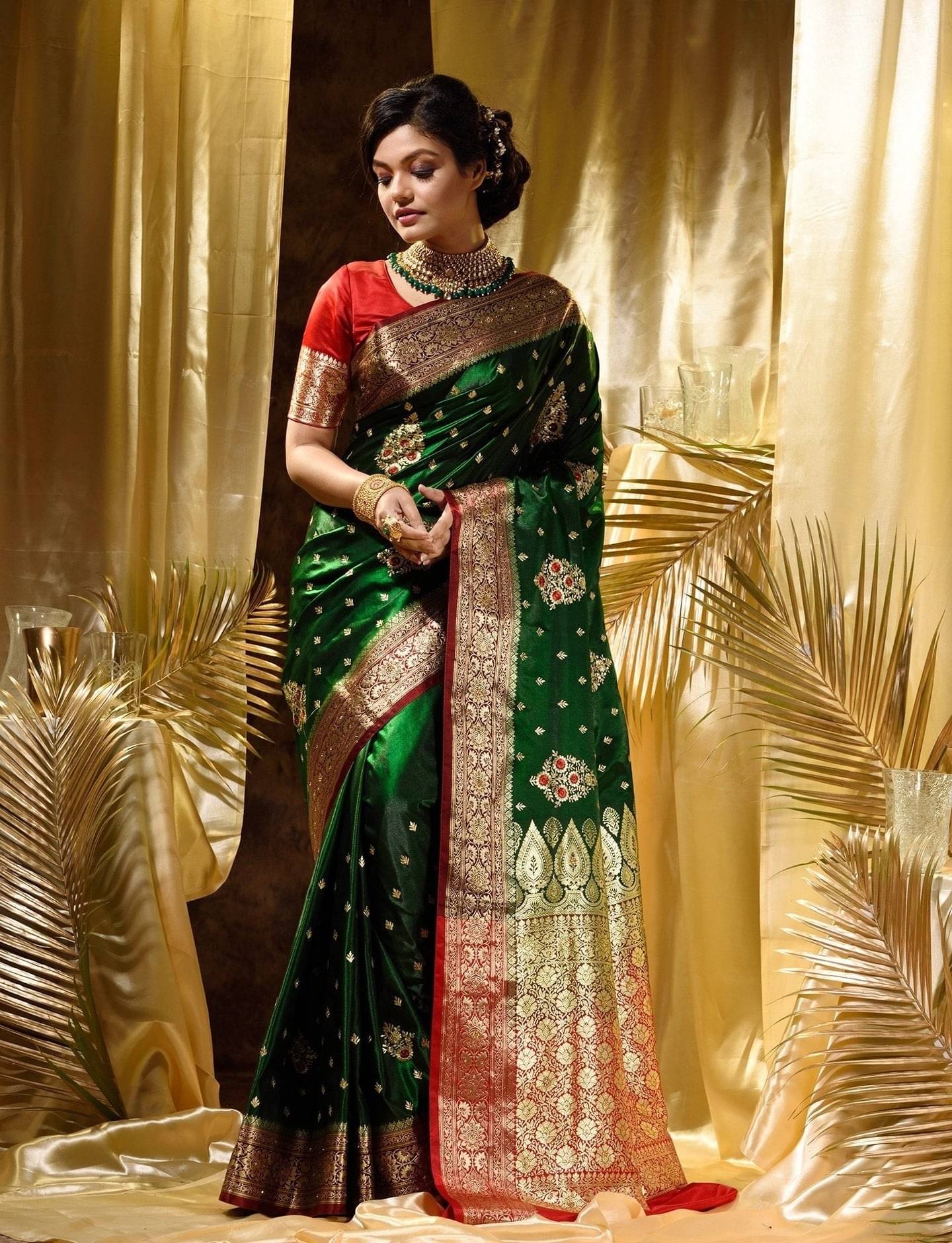     			Vastukala Silk Woven Saree With Unstitched Blouse Piece ( Multicolor )