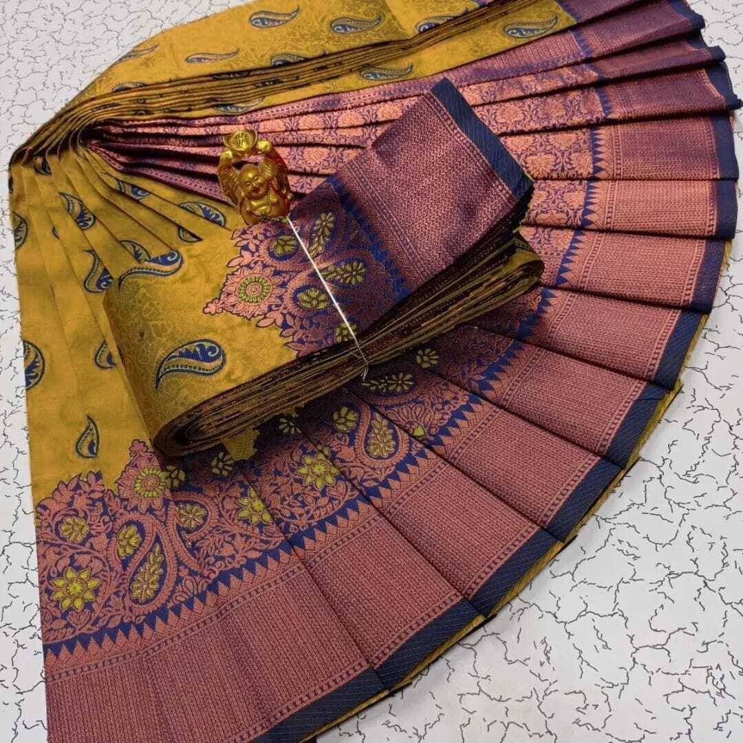     			Vastukala Silk Woven Saree With Unstitched Blouse Piece ( Multicolor )
