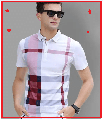     			connan Pack of 1 Cotton Blend Regular Fit Checks Half Sleeves Men's Polo T Shirt ( Red )
