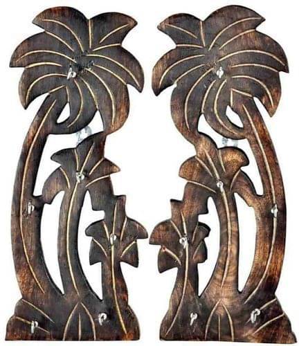     			onlinecraft Brown Wood Key Holder - Pack of 1
