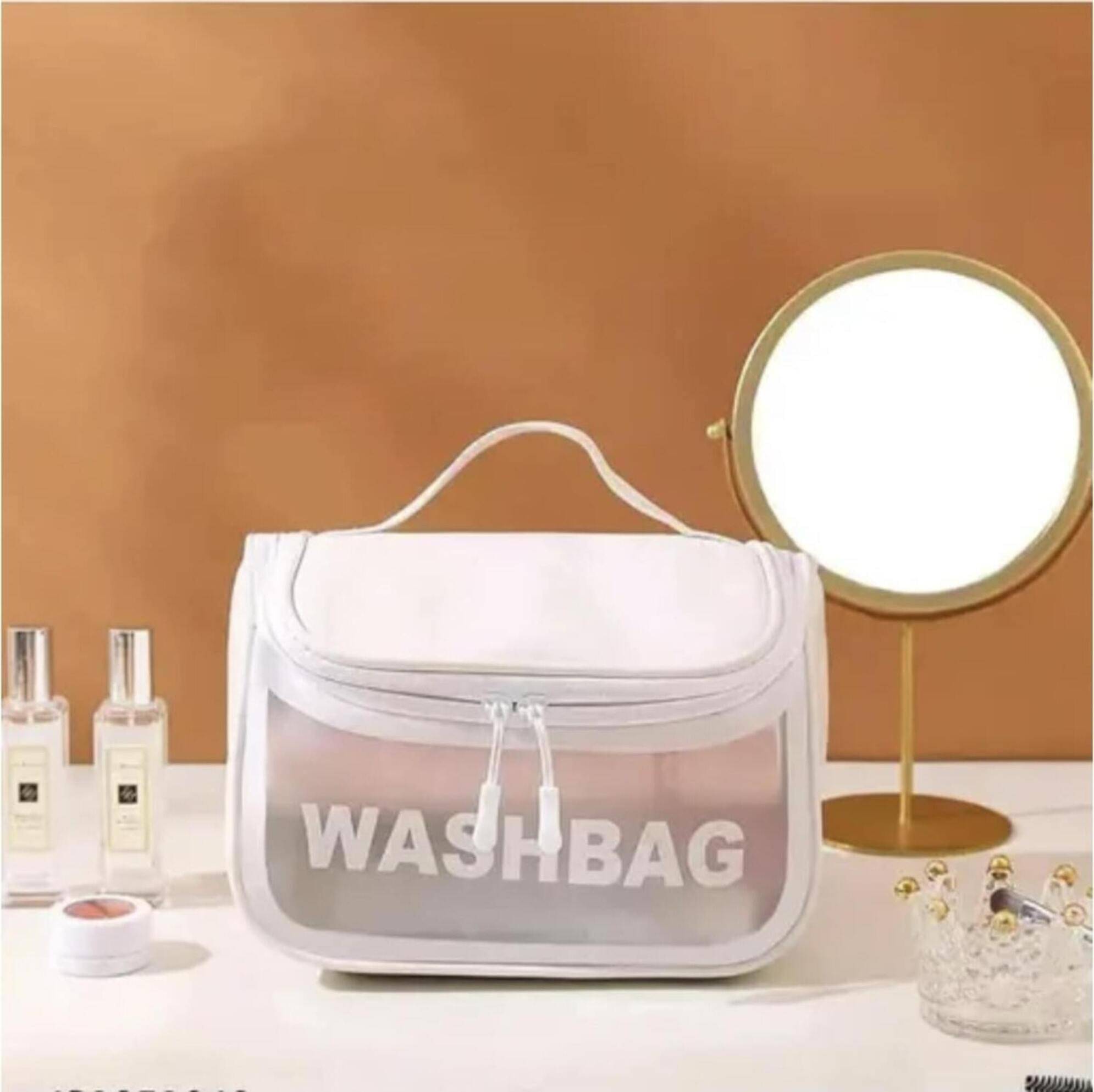     			Astute White Travel/Makeup Pouch