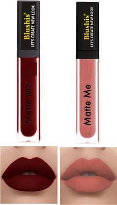     			BLUSHIS High Defination Multicolor Matte Lipstick Combo (Pack of 2)