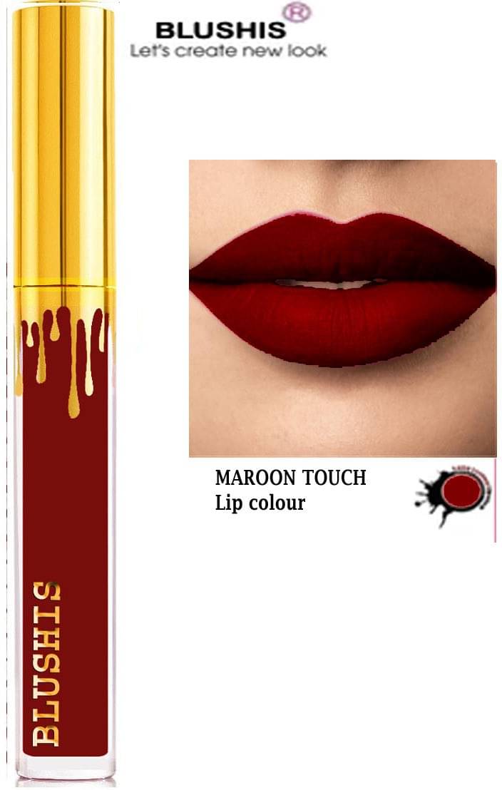     			BLUSHIS All Day Long Lasting Maroon Matte Lipstick