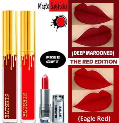     			BLUSHIS Long Stay Multicolor Creme Lipstick (Pack of 2)