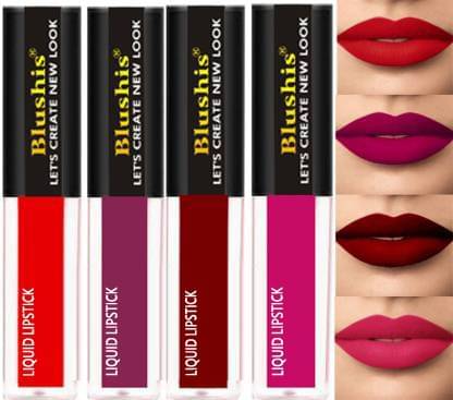 BLUSHIS High Defination Multi Color Matte Lipstick Combo (Pack of 4) BLUSHIS High Defination Multi Color Matte Lipstick Combo (Pack of 4)