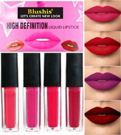     			BLUSHIS Long Stay Multi Color Matte Lipstick (Pack of 4)