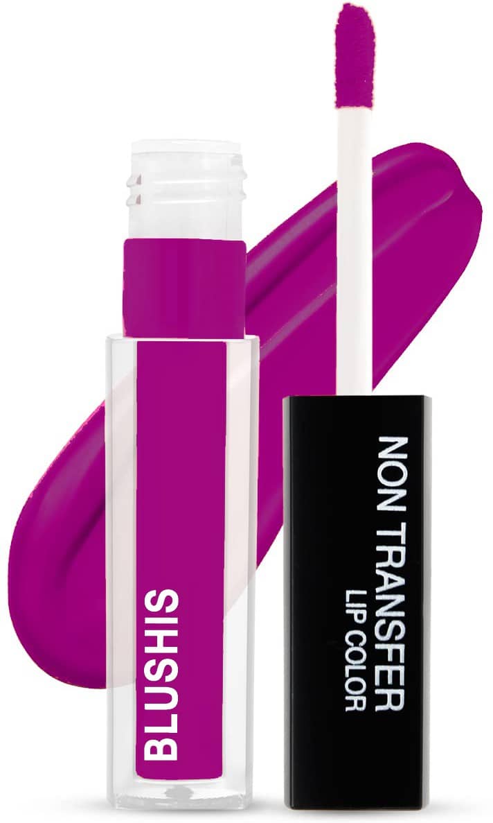 BLUSHIS Long-Lasting Non Transfer Purple Matte Lipstick