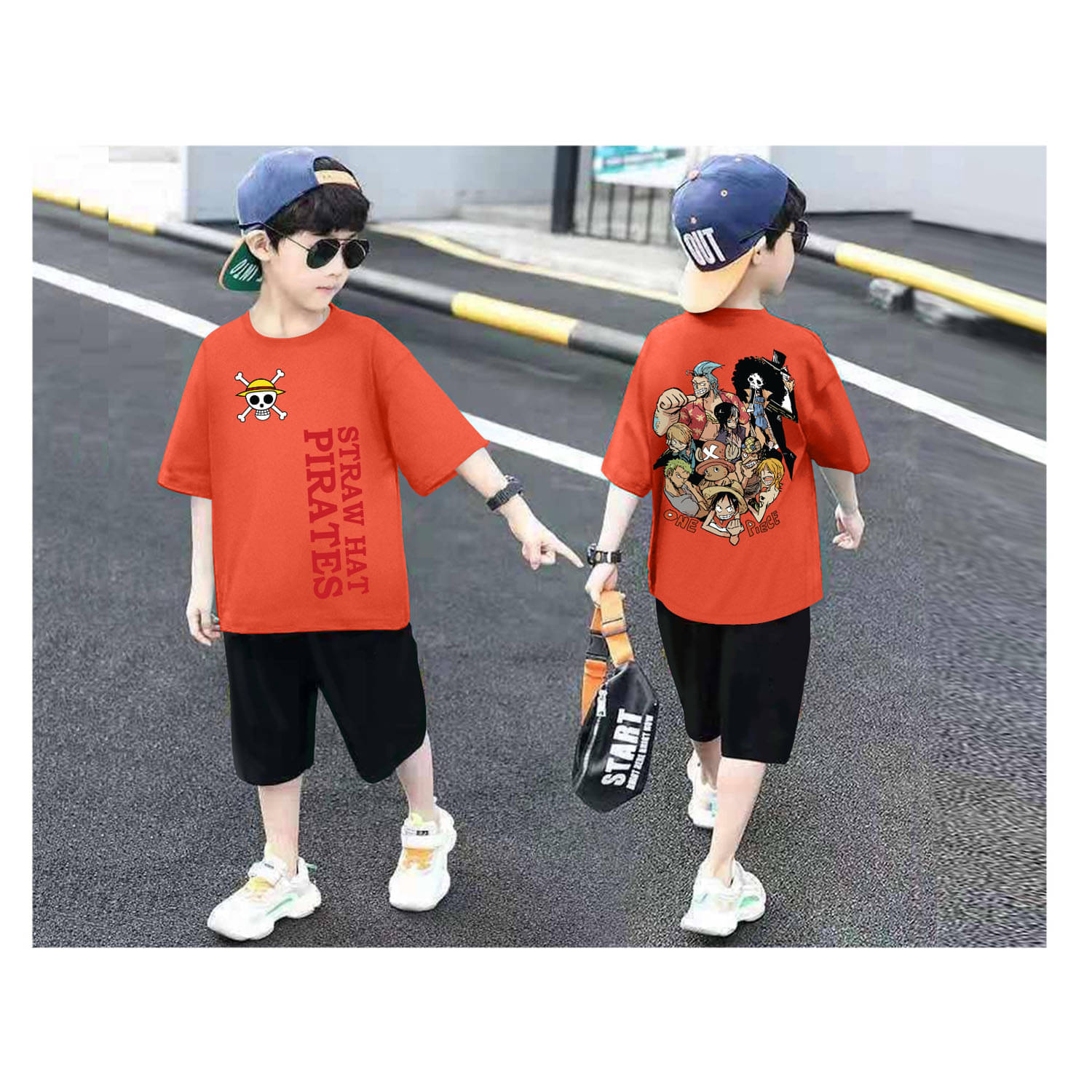     			Billyball Pack of 1 Boys Cotton Blend T-Shirt & Shorts Set ( Red )