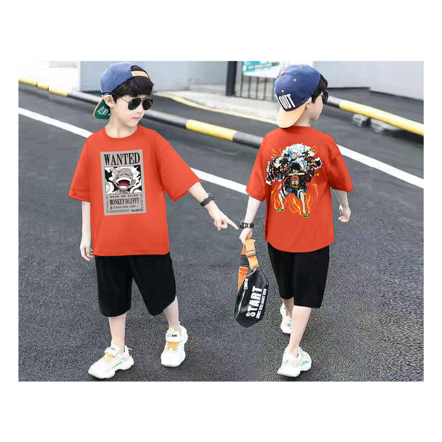     			Billyball Pack of 1 Boys Cotton Blend T-Shirt & Shorts Set ( Red )