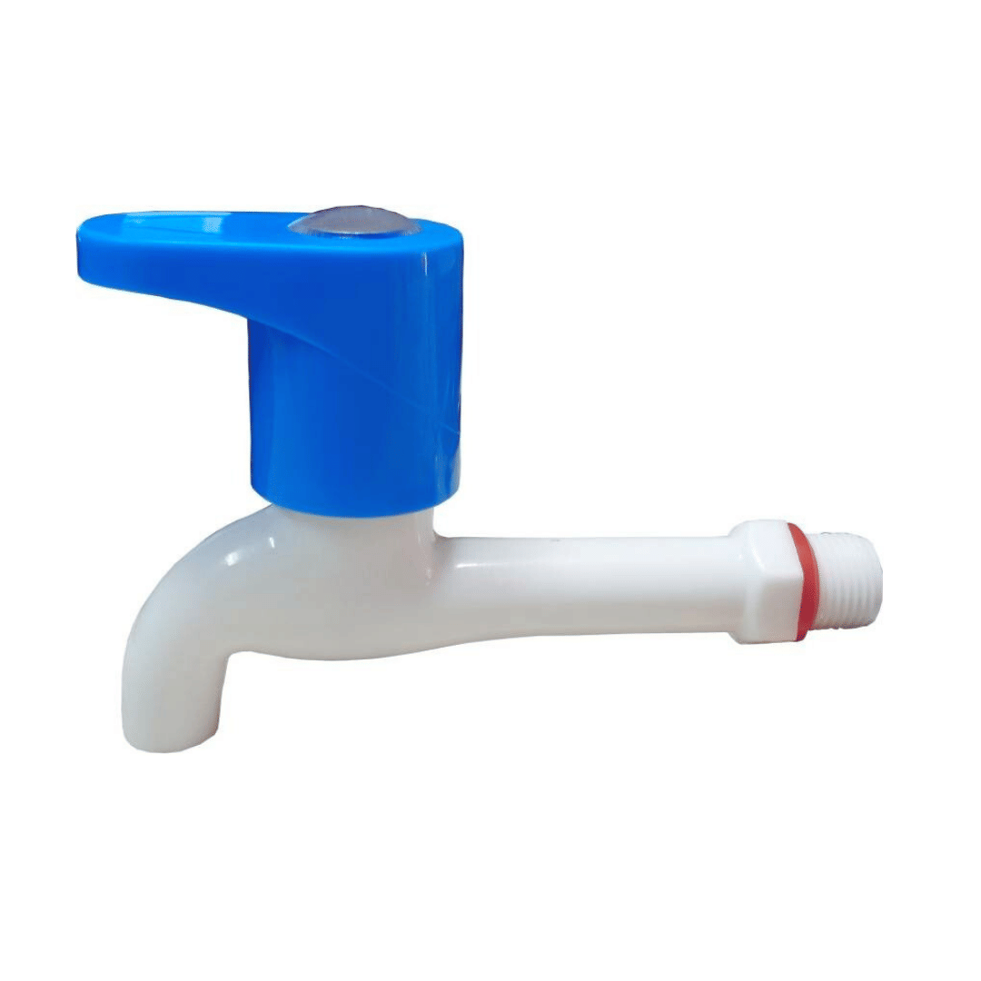 COSVIT Royal Blue PVC Long Body Bib Cock Tap - 1 PCS Plastic (ABS) Bathroom Tap (Bib Cock)