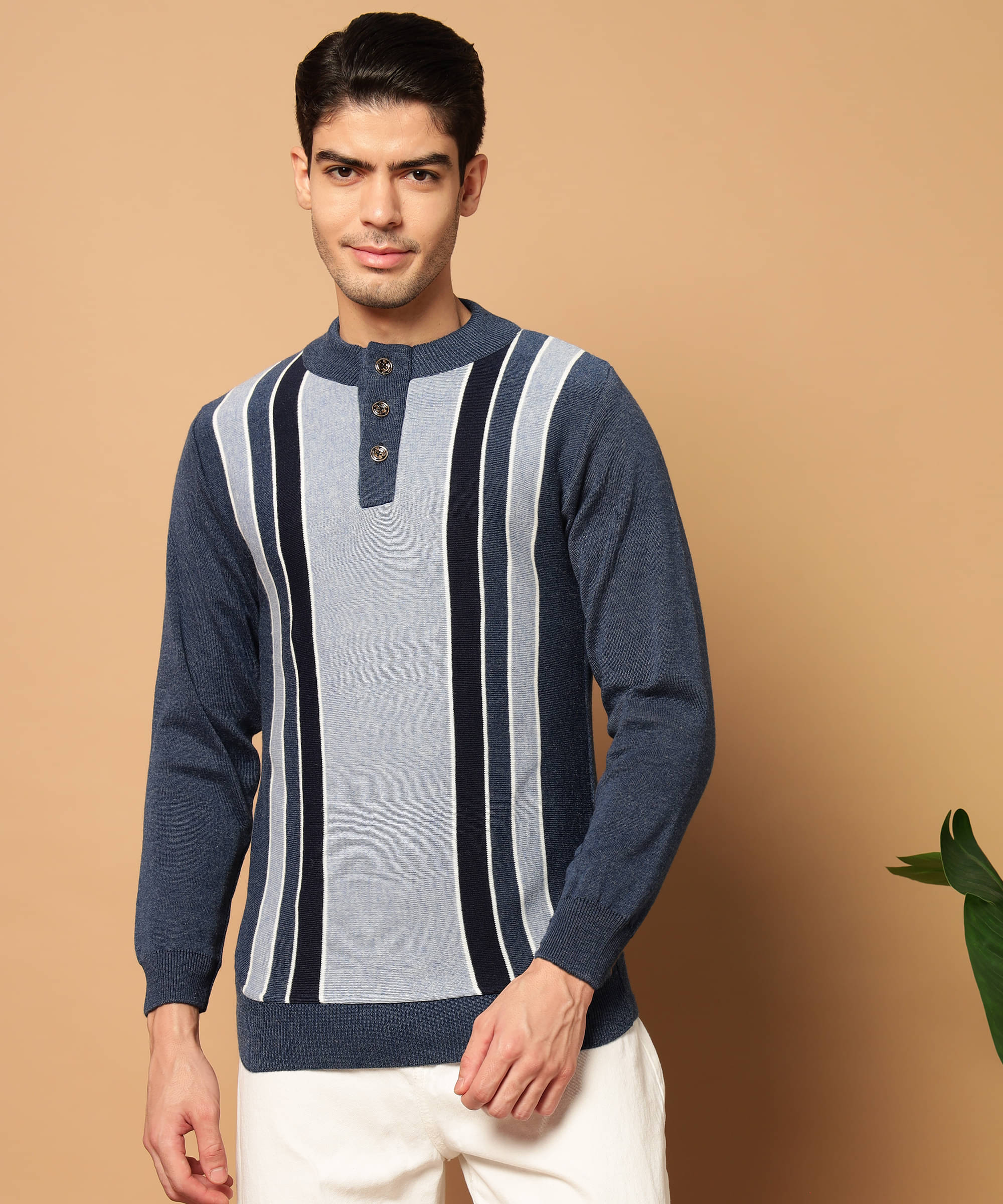 Canblar Woollen Round Neck Men's Full Sleeves Pullover Sweater - Light Blue ( Pack of 1 )     			Canblar Woollen Round Neck Men's Full Sleeves Pullover Sweater - Light Blue ( Pack of 1 )