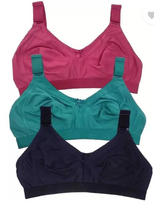 Funahme Pack of 3 Cotton Non Padded T-Shirt Bra For Women ( Multicolor ) Funahme Pack of 3 Cotton Non Padded T-Shirt Bra For Women ( Multicolor )
