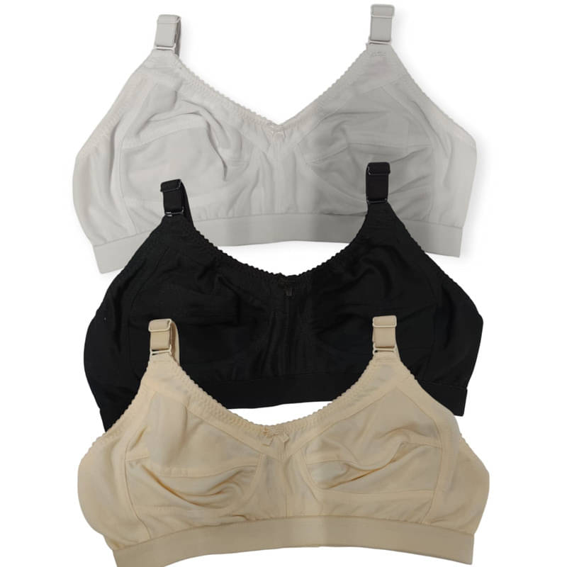     			Funahme Pack of 3 Cotton Non Padded T-Shirt Bra For Women ( Multicolor15 )