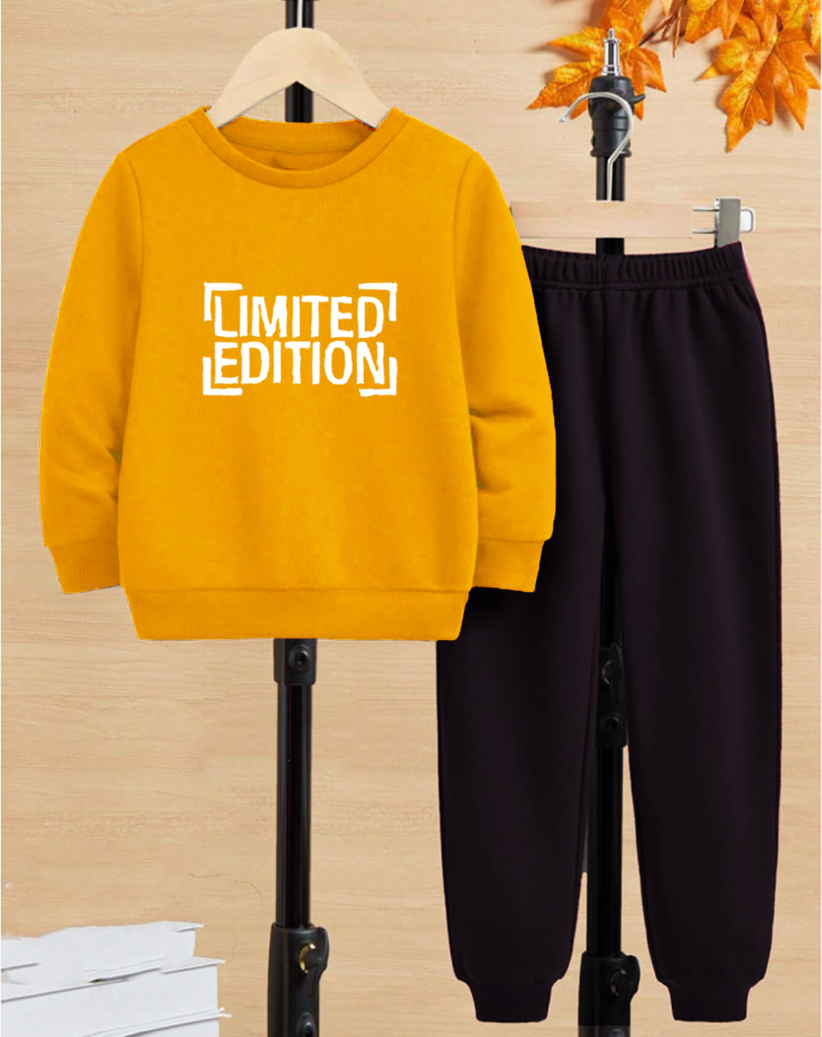     			GOFOKO Pack of 1 Boys Cotton T-Shirt & Pants Set ( Mustard )