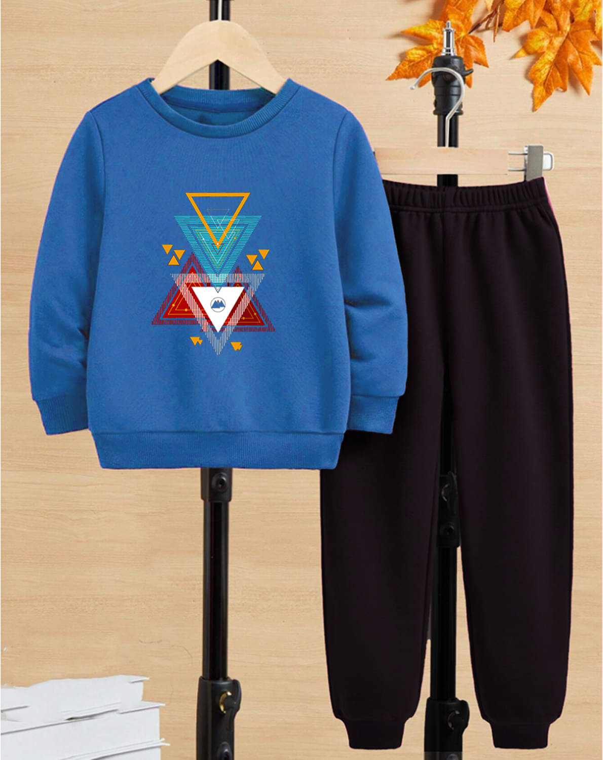     			GOFOKO Pack of 1 Boys Cotton T-Shirt & Pants Set ( Blue )