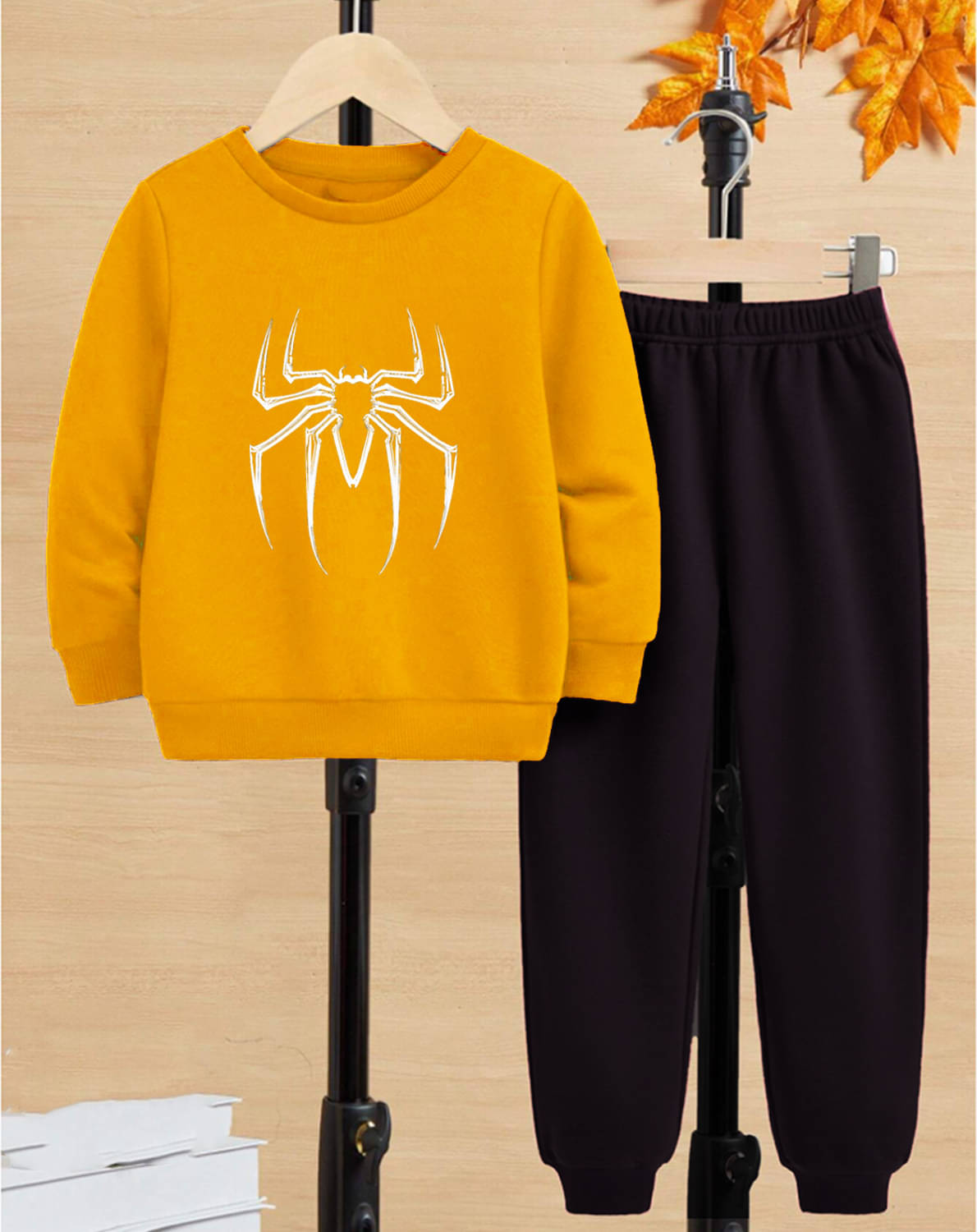     			GOFOKO Pack of 1 Boys Cotton T-Shirt & Pants Set ( Mustard )