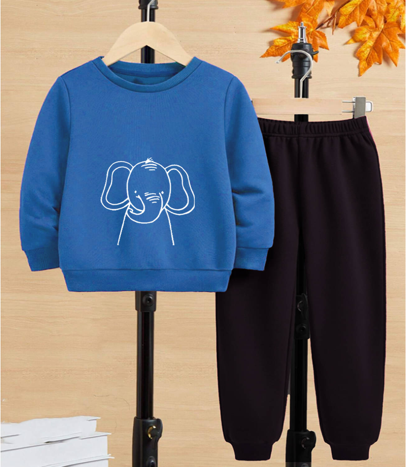     			GOFOKO Pack of 1 Boys Cotton T-Shirt & Pants Set ( Blue )