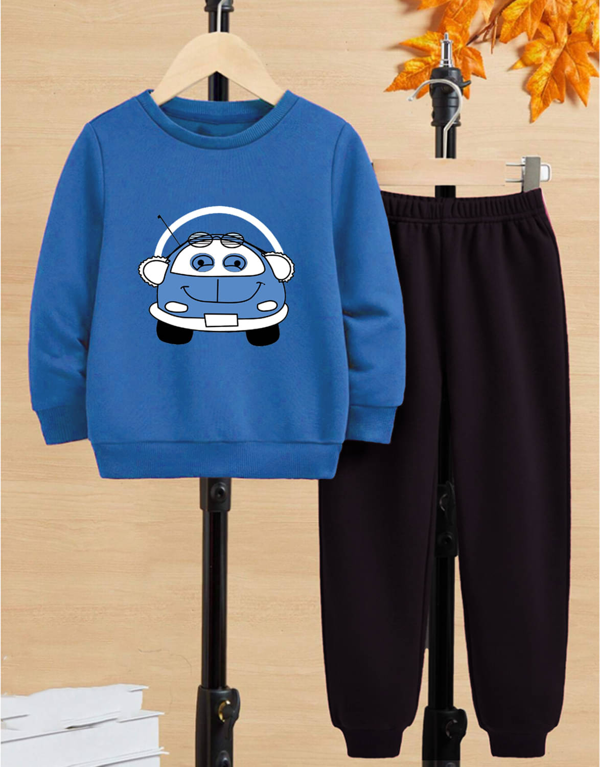     			GOFOKO Pack of 1 Boys Cotton T-Shirt & Pants Set ( Blue )