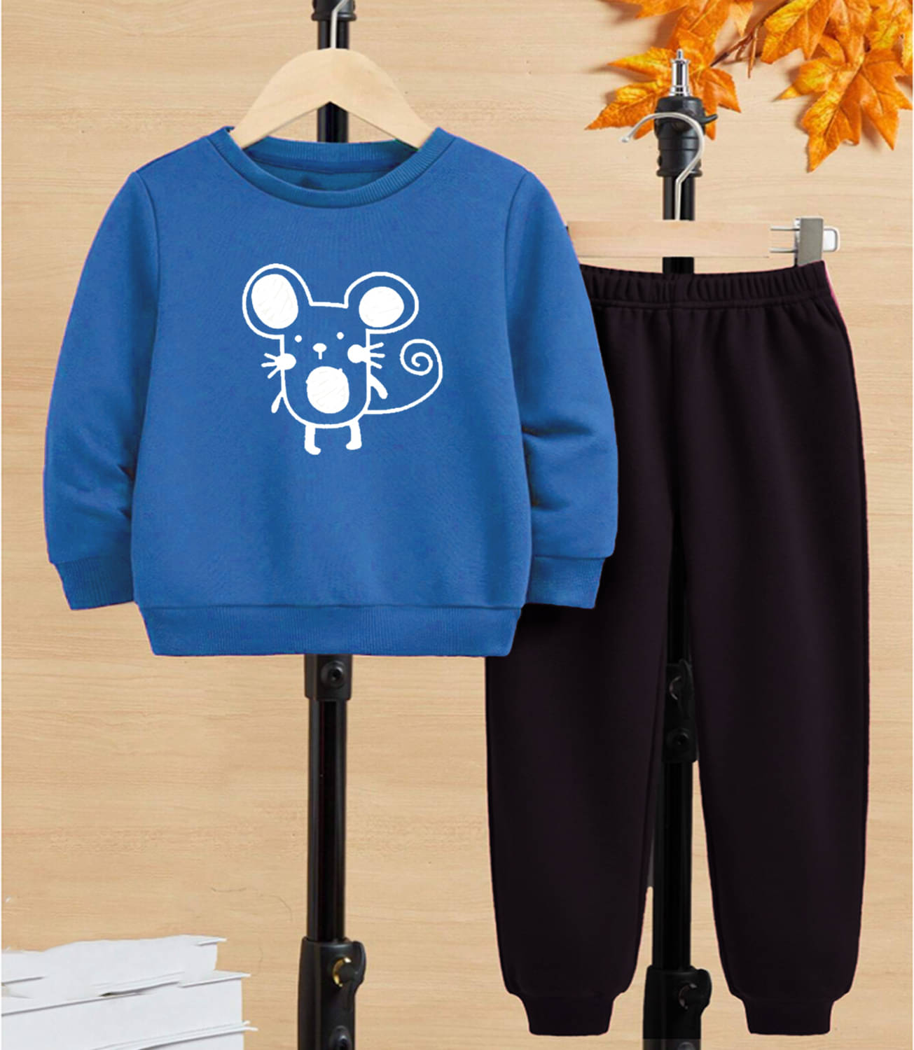     			GOFOKO Pack of 1 Boys Cotton T-Shirt & Pants Set ( Blue )